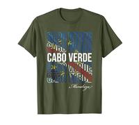Ropa caboverdiana: Cabo Verde | Bandera Cabo Verde Camiseta, Hombre, Verde Oliva, L