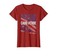 Ropa caboverdiana: Cabo Verde | Bandera Cabo Verde Camiseta, Mujer, Arándano, XS