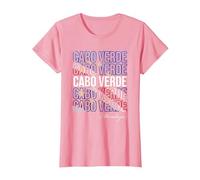 Ropa caboverdiana: Cabo Verde | Bandera Cabo Verde Camiseta, Mujer, Rosado, XXL