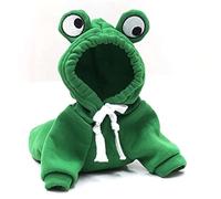 Ropa cálida de Invierno para Perro, Lindo Abrigo de Frutas con Capucha de Forro Polar para Mascotas, Chaqueta de Disfraz para Bulldog francés, Chihuahua, Ropa para Perro (Verde, XS)