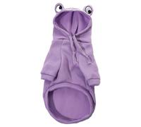 Ropa cálida para perro, lindo abrigo con capucha de forro polar para mascotas, chaqueta para chihuahua francés, ropa para mascotas para perros pequeños (H, talla única)