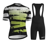 ropa ciclismo hombre,traje de triatlón de secado rápido, acolchado 9D, mono de una pieza de manga corta para entrenamiento de bicicleta,regalos para ciclistas (Color-05-B,L)