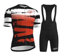 ropa ciclismo hombre,traje de triatlón de secado rápido, acolchado 9D, mono de una pieza de manga corta para entrenamiento de bicicleta,regalos para ciclistas (Color-04-B,L)