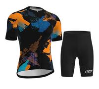 ropa ciclismo hombre,traje de triatlón de secado rápido, acolchado 9D, mono de una pieza de manga corta para entrenamiento de bicicleta,regalos para ciclistas (Color-03-C,L)