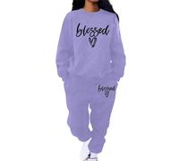 Ropa cómoda de casa Elegante Conjunto Deportivo de Sudadera y pantalón para Mujer, a la Moda e Informal, teletrabajo o días de Relax en el hogar