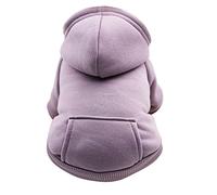 Ropa con bolsillo, suéter para niña para niño pequeño, cálido, para perros de otoño, sudadera con capucha para invierno, ropa para mascotas, ropa para mascotas, extra grande (morado, M)