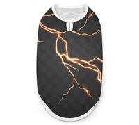 Ropa con estampado de rayo brillante para mascotas, camisetas para mascotas, camisas geniales para cachorros pequeños, medianos y grandes, perros, gatos, talla M