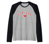 Ropa con Logotipo de béisbol de Cape Cod Boston Massachusetts Camiseta Manga Raglan