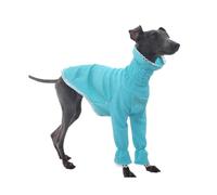 Ropa Conjunto de Primavera/Verano for Galgos Italianos: Pijama de Cuello Alto Estilo Princesa for Whippets, Camiseta for Perro Bedlington de Dos Patas Perros(BLU,Small)