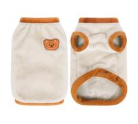 Ropa de algodón para gatos, ropa de punto de invierno acogedora para gatos y perros pequeños, suéter cálido para chihuahuas, Yorkshire Terrier y Corgis (blanco, S)