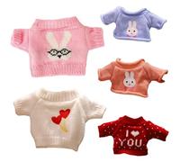 Ropa de Animales de Peluche, 5 Piezas de Ropa de Oso de Peluche, suéter de Oso, Ajuste de para Osos de de 8 a 12 Pulgadas, Lindo Animal de para Juguete de Vestir de bricolaj