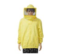 Ropa de Apicultura Chaqueta de cultura algodón con velo esgrima, equipo protector cultor amarillo, traje, ropa abeja(Size XXXL)