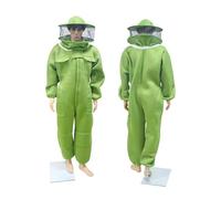 Ropa de Apicultura Ropa protectora de cultura con diseño tela algodón transpirable 3D, ropa antiabejas, disfraz cultor(Round Hat Red,Medium)