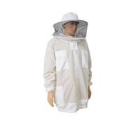 Ropa de Apicultura Traje antiabejas for cultura, ropa protectora ventilada transpirable de malla 3 capas, chaqueta abeja con velo seguridad extraíble, trajes sombrero(XX-Large)