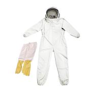 Ropa de Apicultura Traje protector de cultura, mono, chaqueta cultor, ropa for niños y adultos, traje antiabejas cuerpo completo, algodón(XL Canvas Gloves C)