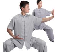 Ropa De Artes Marciales,Uniformes Tradicionales Chinos Para Tai Chi Y Wing Chun,Traje Unisex Hecho Seda De Leche,Trajes Ligeros Para Meditación Y Qigong,Ejercicios De Mañana Ropa B,L(65-75kg)