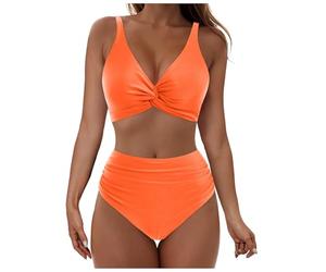 Ropa De Baño Bikini Braga Alta Bikini Triangulo Reductora Bikinis Mujer Reductores 2025 Talla Grande Tallas Grandes Top Copa D Secado Rapido con Aros Bañador Adolescente Chica Bañadores Azul Bandeau