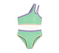 Ropa de Baño Niña Un Hombro Trajes de Dos Piezas Adolescente Niña Bikinis Comodos Ligero Secado Rápido Casual Playa Piscina Surfista Rash Guard Bañadores (Green, 13-14 Years)