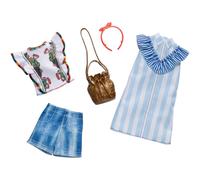 Ropa de Barbie - 2 atuendos La mueca incluye un regalo de vestido de camisa azul y blanco para nios de 3 a 8 aos