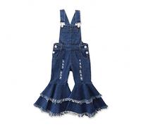 Ropa de bebé 74 Baby Girl Denim Mono Bell Bottom Kid Pantalones Vaqueros Pantalones Vaqueros Niñas 80, a, 2-3Years