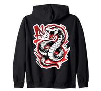 Ropa de Calle con grafitis de Fierce Cobra, Serpiente y Serpiente Sudadera con Capucha