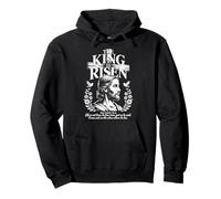 Ropa de Calle Cristiana Retro The King Is Risen Sudadera con Capucha