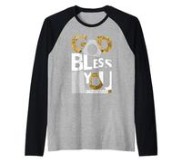 Ropa de Calle God Bless You Camiseta Manga Raglan
