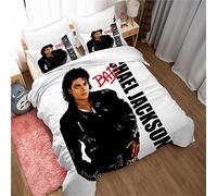 Ropa De Cama 200X200, Michael Jackson, Idol Singer Juego De Funda Nórdica Y 2 Fundas De Almohada 80x80cm, 3 Piezas Soft Fluffy ((220x 240cm)-Cama de 150/160,patrón 01)