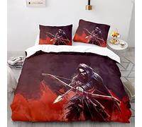 Ropa De Cama 240X260 240X260 Cm Microfibra Suave Fundas Edredon Calavera Impresión 3D Funda Edredon Cama 180 con 2 Fundas De Almohada De 40X75Cm