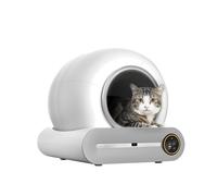 Ropa de cama automática para gatos conectados - inodoro autolimpiante inteligente con aplicación, gran capacidad 65L seguro antiolores, para chimenea de varios gatos (A)