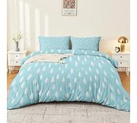 Ropa De Cama De 220 x 240 cm, Funda NóRdica con Funda De Almohada DiseñO De Diseño Plano Gotas De Lluvia - Funda NóRdica con Funda De Almohada para NiñO Y NiñA Azul