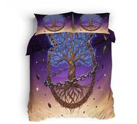 Ropa de Cama Decorativa 220x240cm Tótem del árbol Funda nórdica Cama de Lujo Funda de Descanso Cuatro Estaciones, Microfibra Transpirable, diseño Doble, fácil Cierre