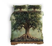 Ropa de Cama Flannel 135x200cm Árbol Misterioso Ropa de Cama Microfibra Textil Suave con Cremallera Invisible y diseño Impreso por Ambos Lados, Uso Diario