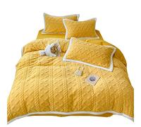 Ropa de cama Juego de sábanas de 3 piezas: 1 sábana ajustable y plana con 1 funda de almohada Tafetán de doble capa de lana de leche cálida y espesa, textiles para el hogar Ropa de cama para dormir