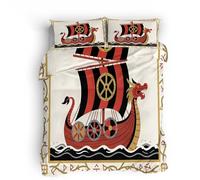 Ropa de Cama Matrimonio 200x200cm El Buque De Guerra Zarpa Ropa de Cama Juvenil Textil de Microfibra con diseño Reversible, Cremallera Oculta, Suave, Uso Todo el año