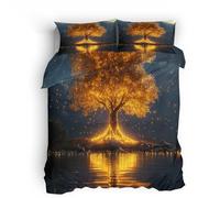 Ropa de Cama Matrimonio 200x200cm Secoya Funda nórdica Cama Infantil Funda Reversible de Microfibra Suave y Transpirable con Cremallera Oculta y Estampado Doble Cara