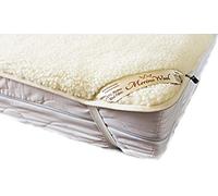 Ropa de cama Merino Wool, cubrecolchón de lana, manta reversible de lana con correas de esquina (180 x 200 cm)