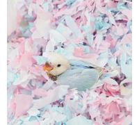 Ropa de cama para animales pequeños, material de papel de algodón para anidar pájaros, mejora el entorno de reproducción, bajo control de olores de polvo para pájaros, loros, periquitos, cobayas