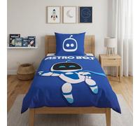 Ropa de Cama PlayStation 135 x 200 cm - Astro Bot Idea de Regalo para Amantes de los Videojuegos, 1 x Funda de Almohada 80 x 80 cm + Funda de Edredón 135 x 200 cm