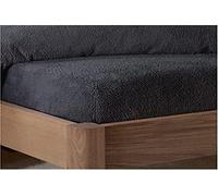 Ropa de Cama Sleepdown - Sábana Bajera Ajustable de Forro Polar, térmica, Lisa, cálida, Agradable y Supersuave, tamaño King, Color carbón