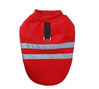 Ropa de campamento para perros, sudadera con tiras reflectantes, sudadera con capucha para cachorros de primavera, color sólido, para perros pequeños y niñas