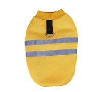 Ropa de campamento para perros, sudadera con tiras reflectantes, sudadera con capucha para cachorros de primavera, color sólido, para perros pequeños y niñas