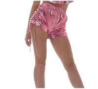 Ropa de carnaval medieval para mujer, sexy, de cintura alta, con cordón, pantalones cortos y vestido de rendimiento, color puro, RD2., L