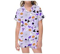 Ropa de casa de Verano para niños, Camiseta de Manga Corta con Estampado niñas, Pantalones Largos, Trajes de Pijamas, Ropa para niños Albornoz De Hombre Toalla Pijamas Niña Piezas