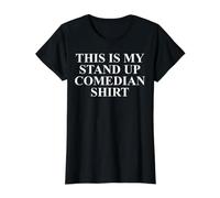 Ropa de Comediante de pie - Diseño de comediantes Divertidos Camiseta gráfica económica, Mujer, Negro, M