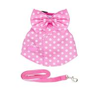 Ropa de conejo a prueba de escapes, chaleco transpirable ajustable | Traje de gatito con cuerda de plomo y diseño de lazo, para conejo, mascota pequeña, hurón, gatito, ardilla, caminar, senderismo
