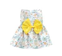 Ropa de conejo con estampado bonito para mascotas, vestidos de verano con lazo para gatos, conejos, ropa de animales pequeños, vestido de conejo, suministros para mascotas