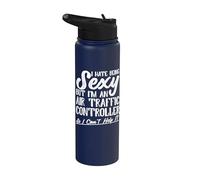 Ropa de controlador de tráfico aéreo - Diseño divertido de controladores Stainless Steel Insulated Water Bottle