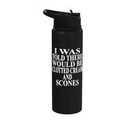 Ropa de crema coagulada | Impresionante diseño divertido para amantes de los bollos Stainless Steel Insulated Water Bottle