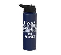 Ropa de crema coagulada | Impresionante diseño divertido para amantes de los bollos Stainless Steel Insulated Water Bottle